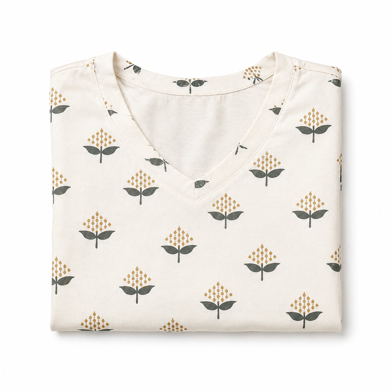 Floral Print V-Neck Crop Top for Women