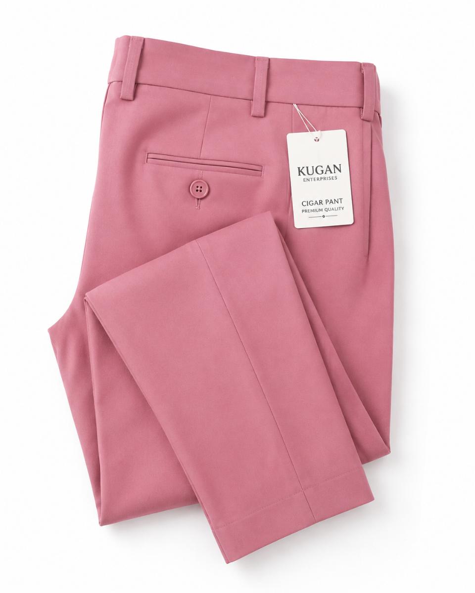 Women’s Pink Cigar Pant – Smart Fit Formal Trousers